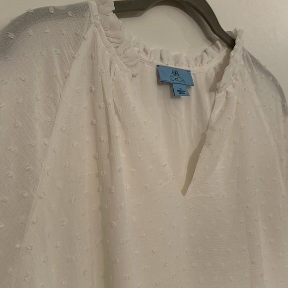 🎈3/$25🎈NWT CeCe Clip Dot Ruffled Shift Dress - Picture 11 of 11